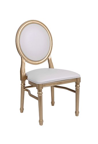 louis pop chair gold white