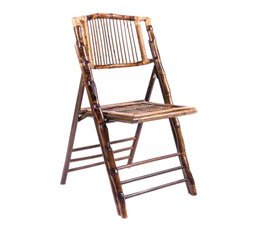 Natural Wood Folding Chair with White Cushion