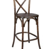 Fruitwood Wood Cross Back Barstool BXWF-ZG-T