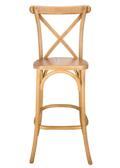 Chestnut Wood Cross Back Barstool BXWC-ZG-T