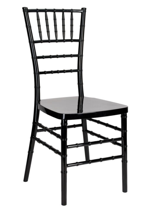 Black Resin Steel Skeleton Chiavari Chair by Chivari CCRB-STEEL-AX-T