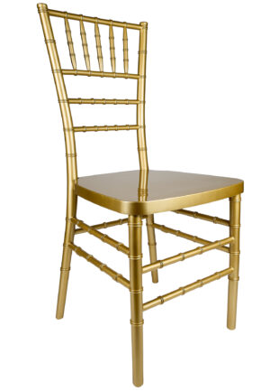 Gold Resin Steel Skeleton Chiavari Chair by Chivari Right 45 CCRG-STEEL-AX-T