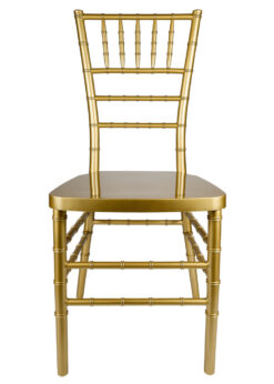 Gold Resin Steel Skeleton Chiavari Chair by Chivari Right Front CCRG-STEEL-AX-T