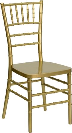 Gold Resin Chiavari Chair Steel Core Clip