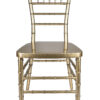 Sparkling Glitter Gold Champagne Resin Steel Skeleton Chiavari Chair by Chivari Front CCRCHGSP-STEEL-AX-T