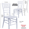 White Resin Steel Skeleton Chiavari Chair