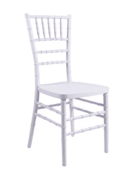 White Resin Steel Skeleton Chiavari Chair by Chivari CCRW-STEEL-AX-T Right