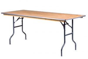 72"x30" Rectangle "Heavy Duty" Plywood Banquet Table, Includes FREE METAL EDGE UPGRADE