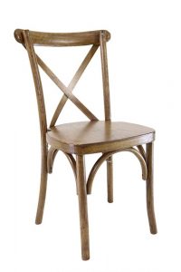 Chestnut Wood Cross Back Chair