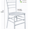 White-ToughResin-Mono-Frame-Chiavari-Chair Dimensions1 CCRW-MONO-AX-T