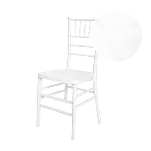 Chair Chiavari ToughResin™ White Mono Frame A Series CCRW MONO AX T Chair Swatch