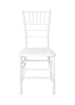 White ToughResin Mono-Frame Chiavari Chair by Chivari CCRW-MONO-AX-T Front