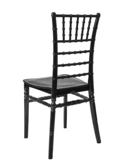 Black BasicResin Chiavari Chair by Chivari CCPB-v22-SG-T Back