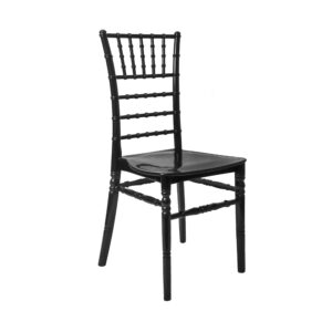 Black BasicResin Chiavari Chair by Chivari CCPB-v22-SG-T Right