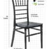 CCPB-v22-SG-T-Black BasicResin Chiavari Chair Dimensions