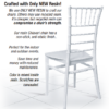 White BasicResin Chiavari Chair Dimensions 2 CCPW-V22-SGT