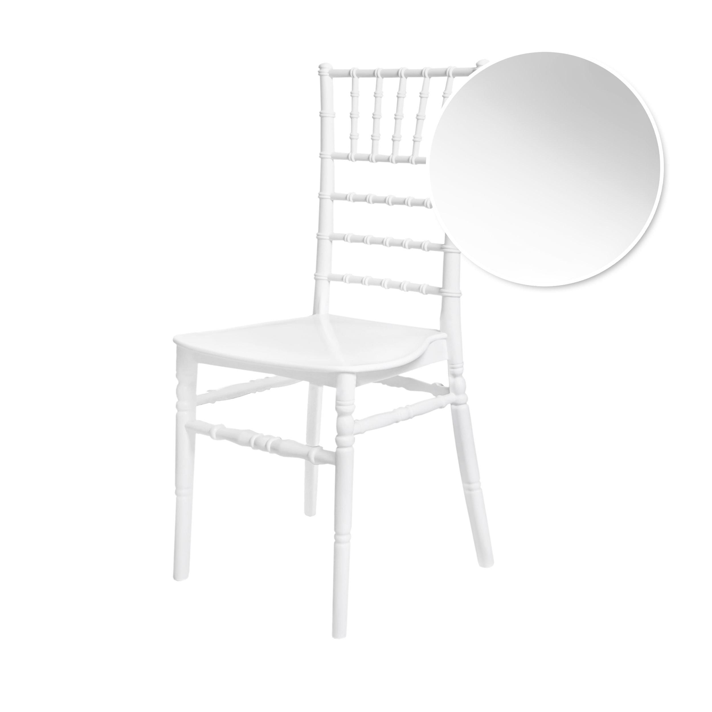 Chair Chiavari BasicResin™ White SG Series CCPW SG T Chair Swatch