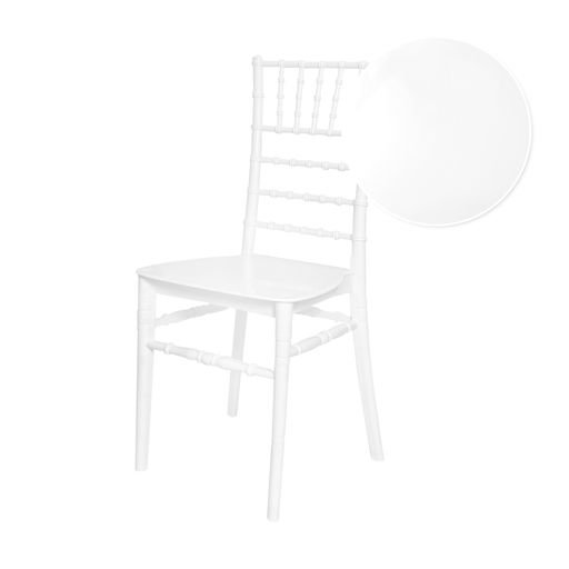 Chair Chiavari BasicResin™ White SG Series CCPW v22 SG T Chair Swatch