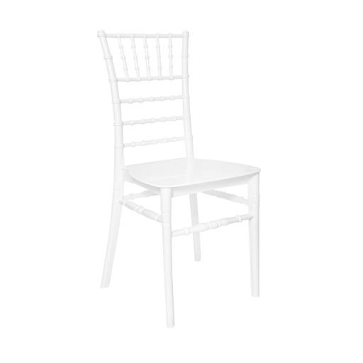 Chair Chiavari BasicResin™ White SG Series CCPW v22 SG T Right
