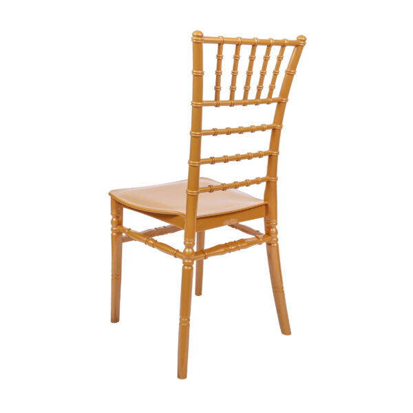 Gold BasicResin Chiavari Chair by Chivari CCPG-V22-SG-T Back