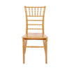 Gold BasicResin Chiavari Chair by Chivari CCPG-V22-SG-T Chair Front