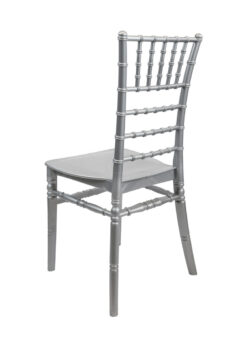 Silver BasicResin Chiavari Chair by Chivari CCPS-v22-SG-T Back