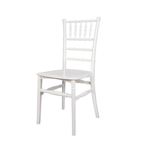 White BasicResin Chiavari Chair CCPW-SG-T