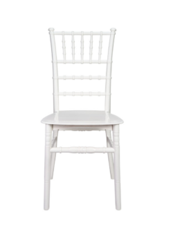 White BasicResin Chiavari Chair CCPW-SG-T