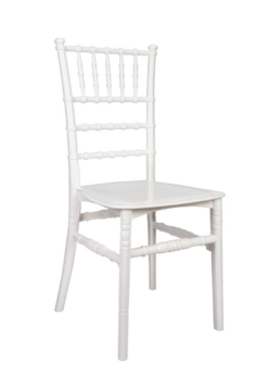 White BasicResin Chiavari Chair CCPW-SG-T