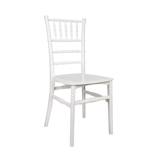 White BasicResin Chiavari Chair CCPW-SG-T