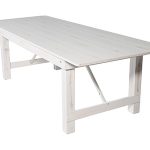 distressed antique white 96×40 pine farm table 1
