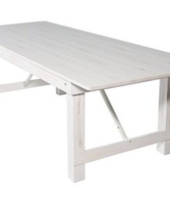 distressed antique white 96x40 pine farm table 1