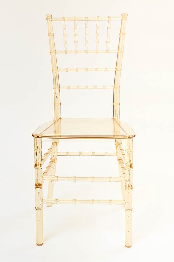 Clear Gold Champagne Resin "ThinVisible™ Chiavari Chair
