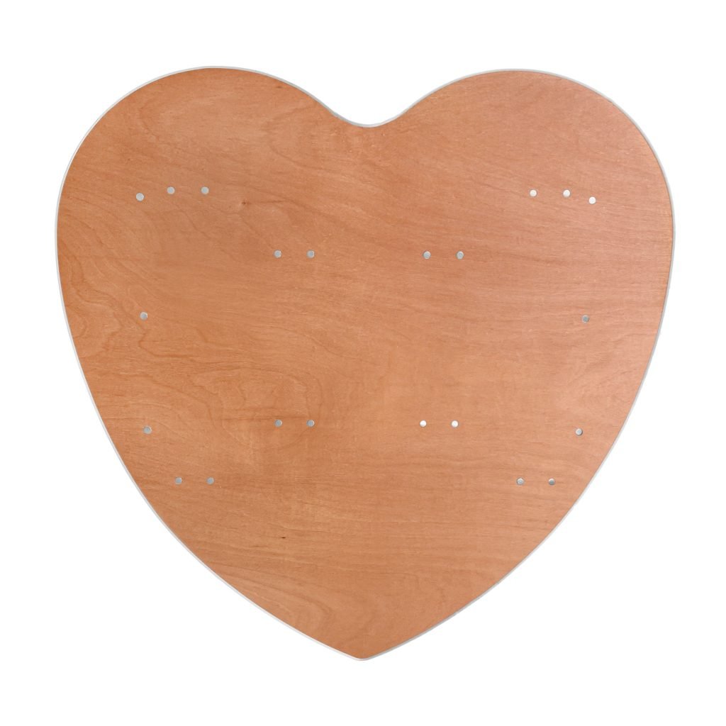 Table Plywood Heart 48 inch Metal Edge A Series TPLYHEART48M AX T Top
