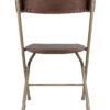 Brown Folding Chair (Steel-Poly Chair) Samson Series Heavy Duty 2 Year Warranty by Chivari Back CFPBR-CX-T