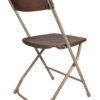 Brown Folding Chair (Steel-Poly Chair) Samson Series Heavy Duty 2 Year Warranty by Chivari Right1 CFPBR-CX-T