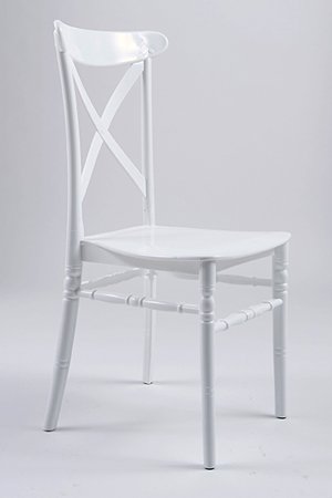 white crossback chair