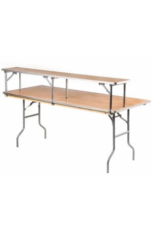 72x12 Rectangle Bar Top Riser for Rectangle Banquet Tables, Includes FREE METAL EDGE UPGRADE