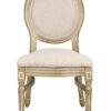 Louis Pop Wood – Fabric Back & Seat, Color: Antique Distressed by Chivari CLPWANTIQ-ZG-T