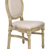 Louis Pop Wood – Fabric Back & Seat, Color: Antique Distressed by Chivari CLPWANTIQ-ZG-T