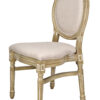 Louis Pop Wood – Fabric Back & Seat, Color: Antique Distressed by Chivari CLPWANTIQ-ZG-T