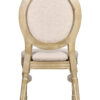 Louis Pop Wood – Fabric Back & Seat, Color: Antique Distressed by Chivari CLPWANTIQ-ZG-T