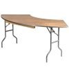 84"x30" Serpentine "Heavy Duty" Plywood Folding Banquet Table, Includes FREE METAL EDGE UPGRADE