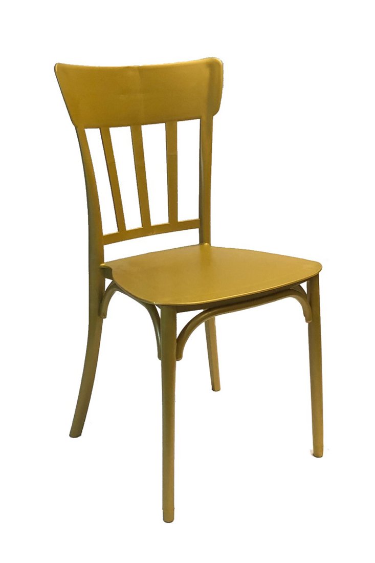 gold straightback chair