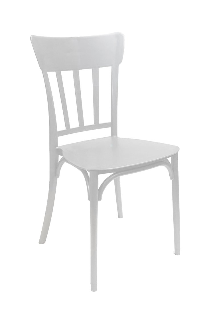 white straightback chair
