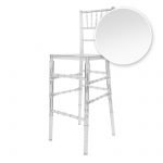 Barstool Chiavari Resin Pro Clear Unassembled Z Series BCRC ZG T Chair Swatch