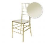 Chair Chiavari Resin Clear Gold Champagne Mono Frame ThinVisible Seat Z Series CCRCHG MONO THIN ZG T Chair Swatch