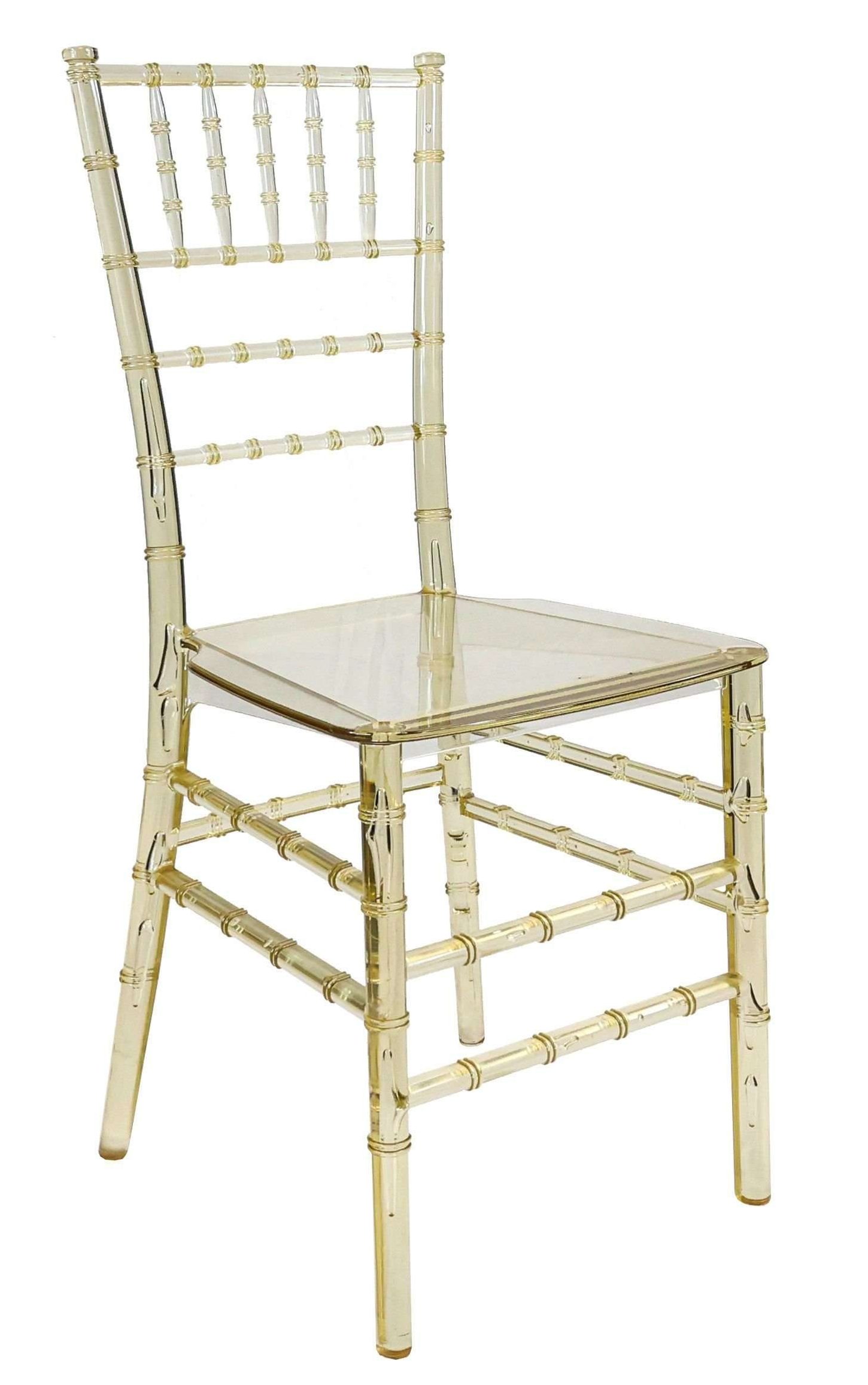 Chair Chiavari Resin Clear Gold Champagne Mono Frame ThinVisible Seat Z Series CCRCHG MONO THIN ZG T Right