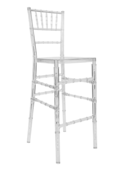 Clear Resin Chiavari Barstool by Chivari BCRC-ZG-T Right