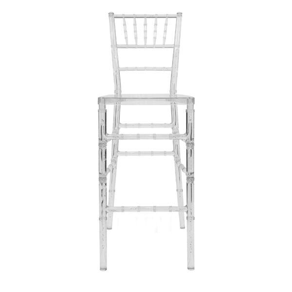 Clear Resin Chiavari Barstool by Chivari BCRC-ZG-T Front